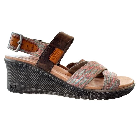 Keen Shoes - Keen Womens Skyline Wedge Sandals Ankle Strap Buckle Leather Boho Gorpcore